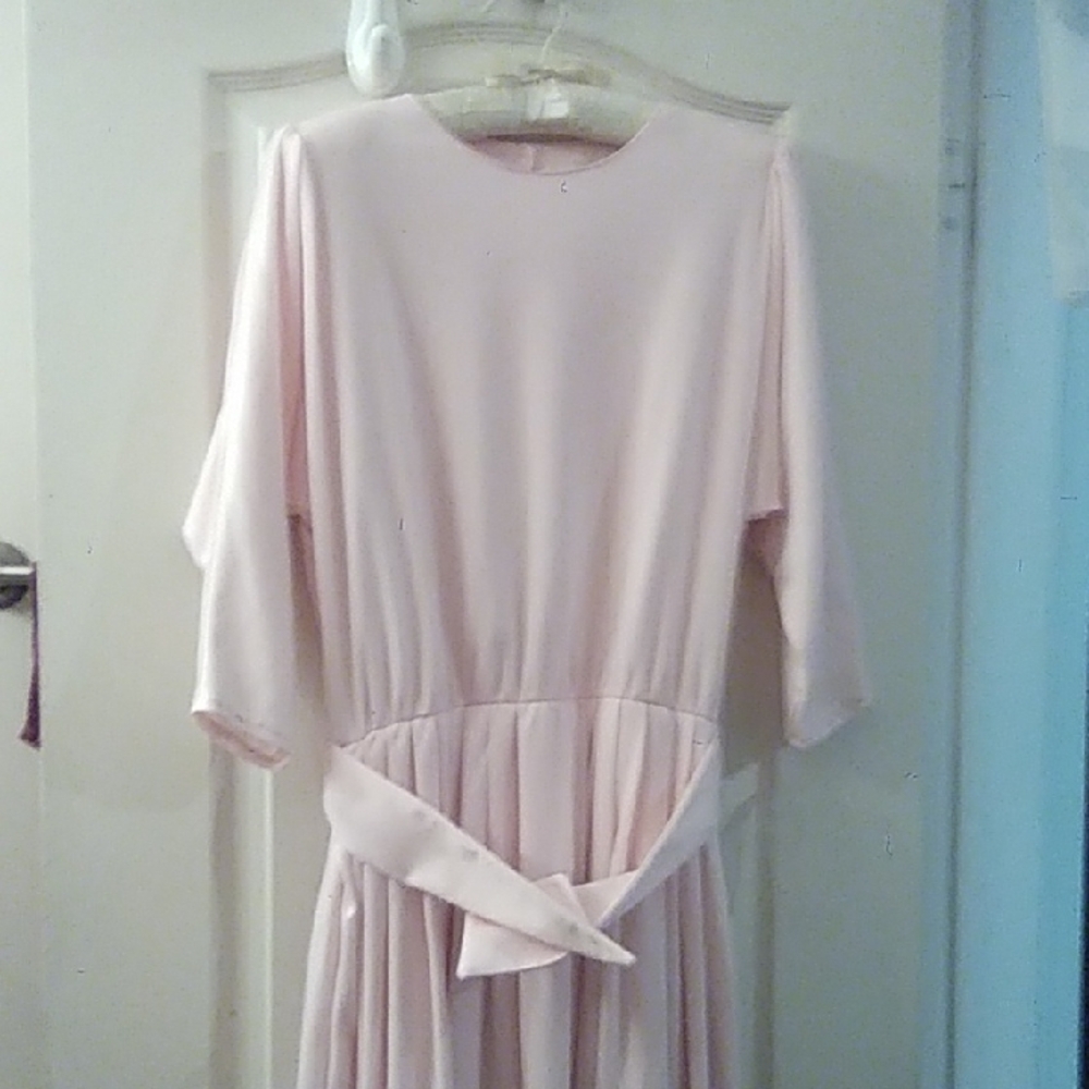 Sears Light Pink Long Sleeve Dress
